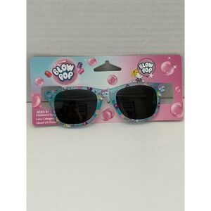 Blow Pop Childrens Sunglasses Teal Blue Bubble Gum Candy Graphics Ages 3+ NEW